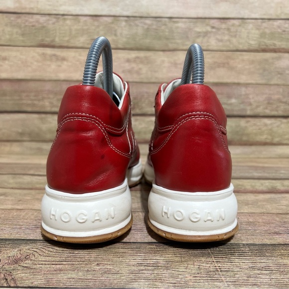 Hogan Red Leather Trainers - Picture 8 of 8